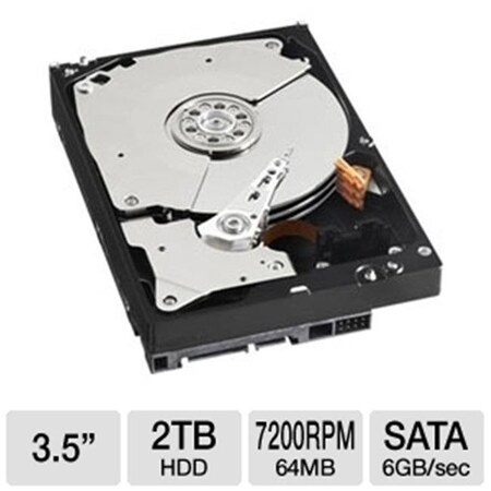 Western Digital Western Digital WD2002FAEX 2TB SATA 6Gb-s Desktop 7200rpm 64MB Cache Bare Drive WD2002FAEX